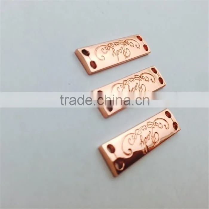 customized rose gold plating label rose gold electroplating processing label manufacturing process