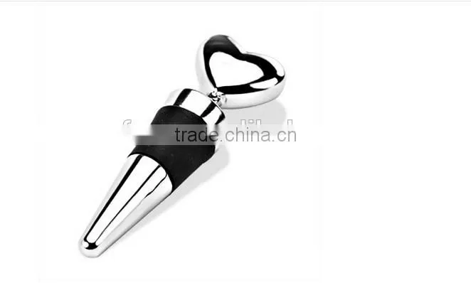 New design Zinc alloy hollow round wine bottle stopper wine preservation wine stopper