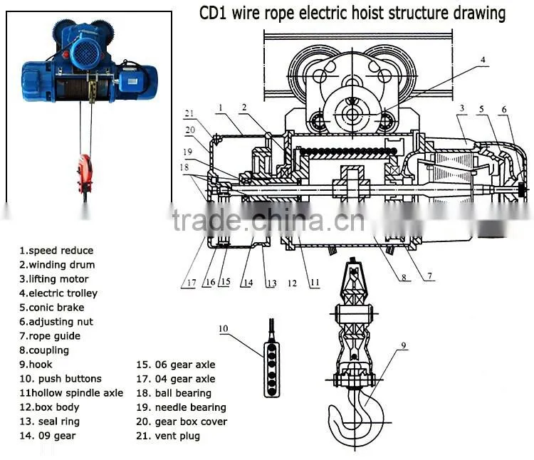 CD1 lodestar hoist&truck cranes&winches for sale