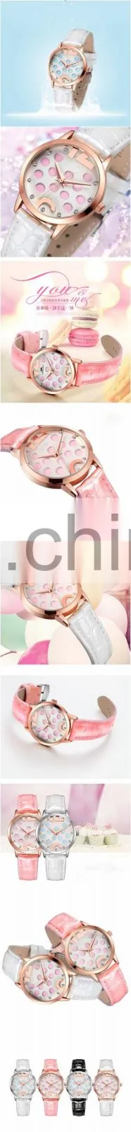 New models from Doris Watch fashion design pink spot dial Japan movt women's wrist latest watches