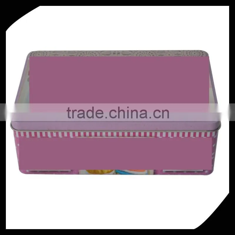 custom printed tin box/square metal small tin box/Rectangular Tin box