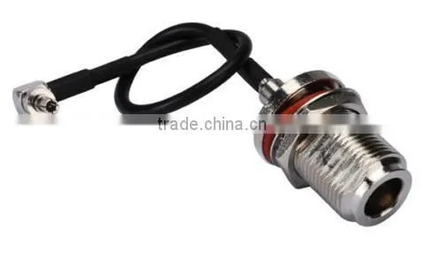 N female to CRC9 male RA pigtail cable RG174