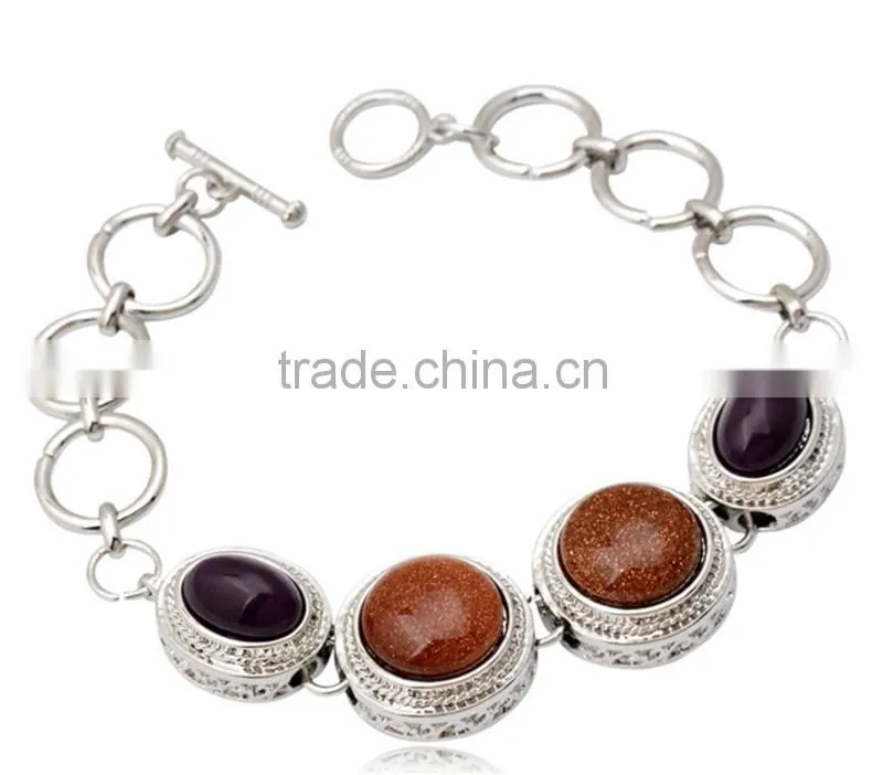 Daihe natural colorful gemstone bracelet in 2016
