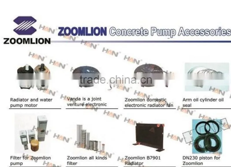 Radiator and water pump motor zoomlion concrete pump spare parts