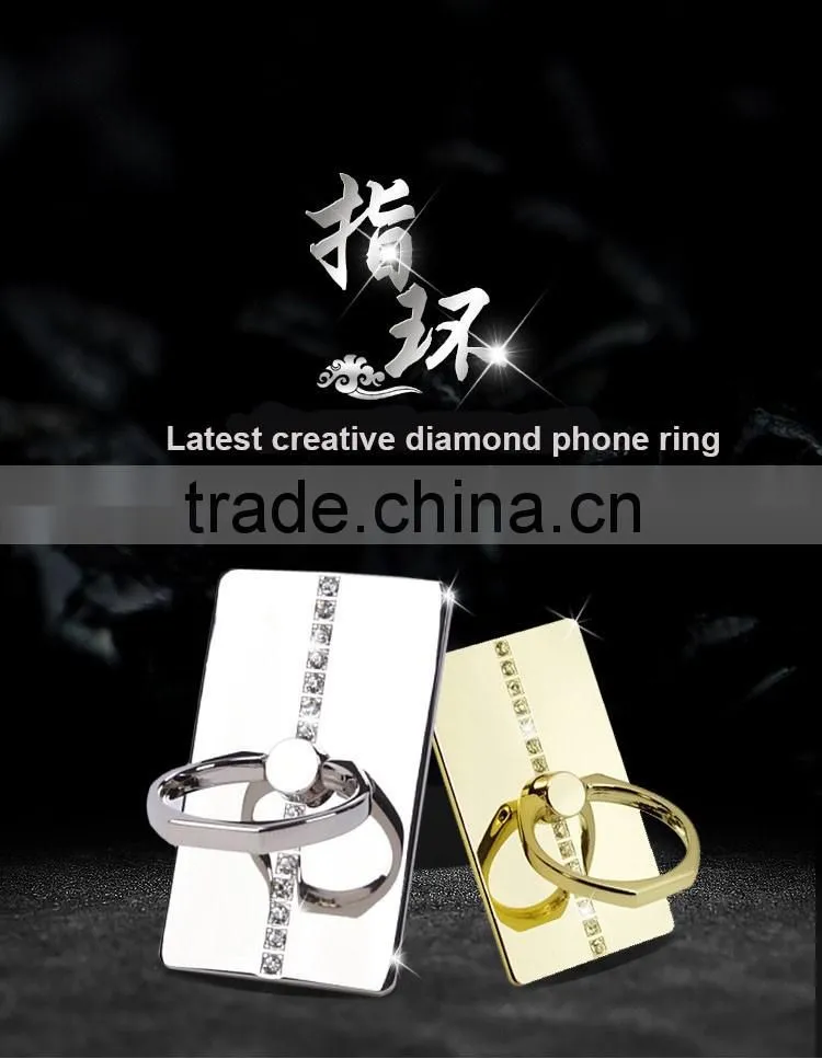 Crystal Rhinestone Ring Holder Bling Diamond Finger Phone Support, Universal Metal Cell Phone Holder Stand Support Car Holder