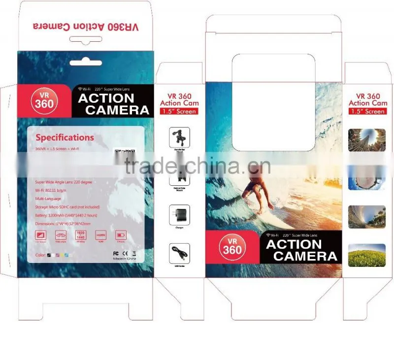 Panoramic Sport DV Action Camera Ultra HD 4K 1.5 Inch LCD IMX179 support TF card storage max 64GB