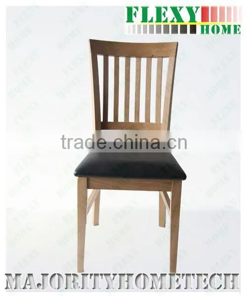 wood with Leather Seat dining chair