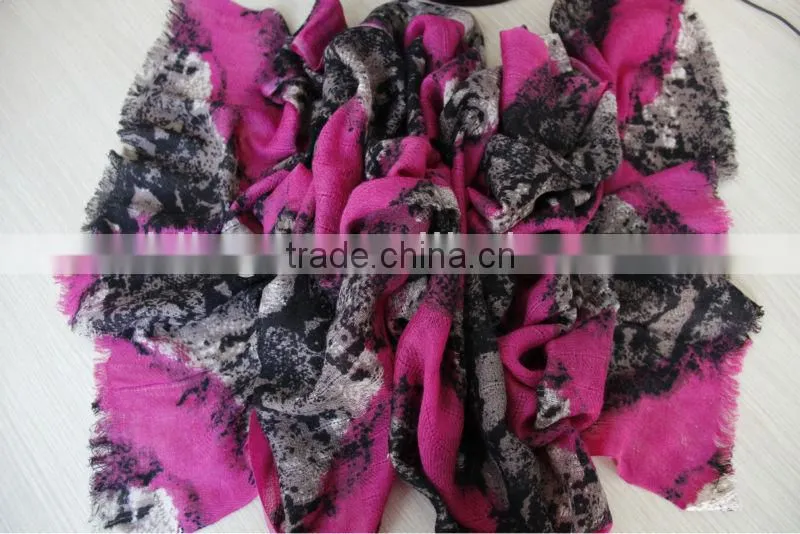 mixed colors worsted wool pashmina shawl