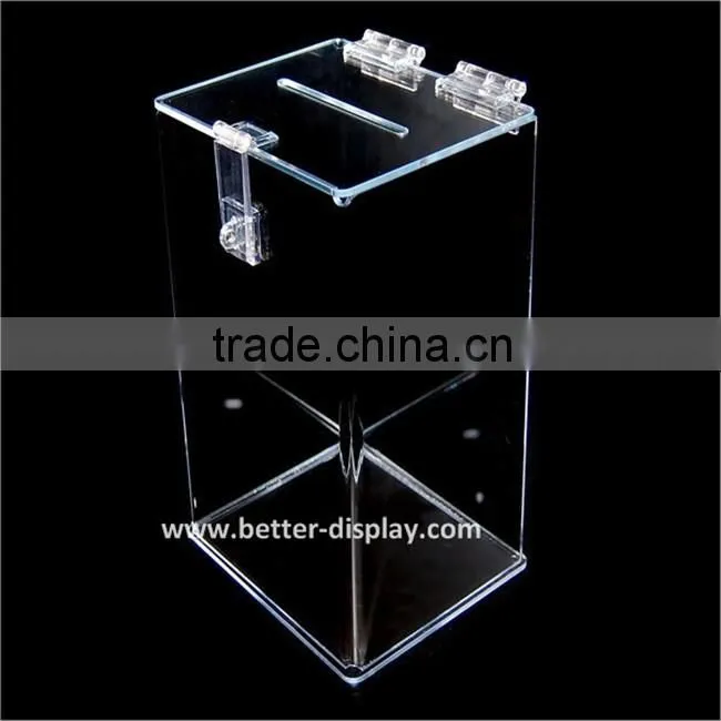 wholesale acrylic charity box designs