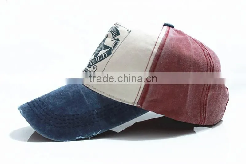 Distressed Vintage High quality embroidery worn-out baseball cap