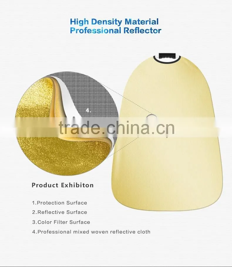 HPUSN 55x80cm 5 in 1 Portable Collapsible Light Photography Reflector for Studio Multi Photo