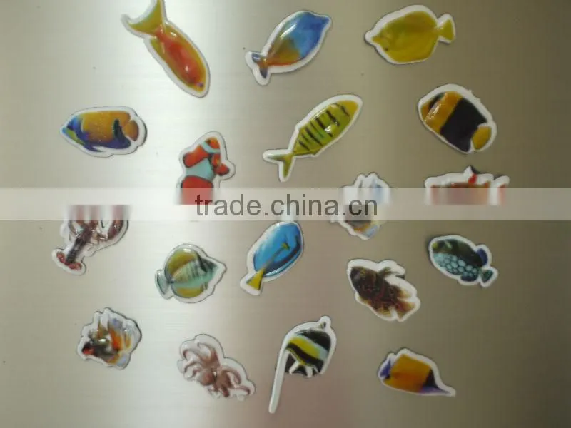 3d puffy pvc refrigerator magnet sticker