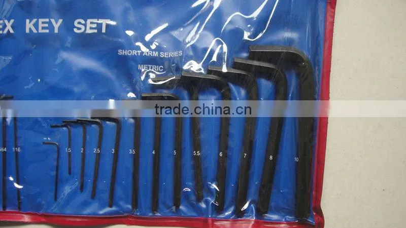 25 PCS Hang Bag Packing Black Hex Key Set