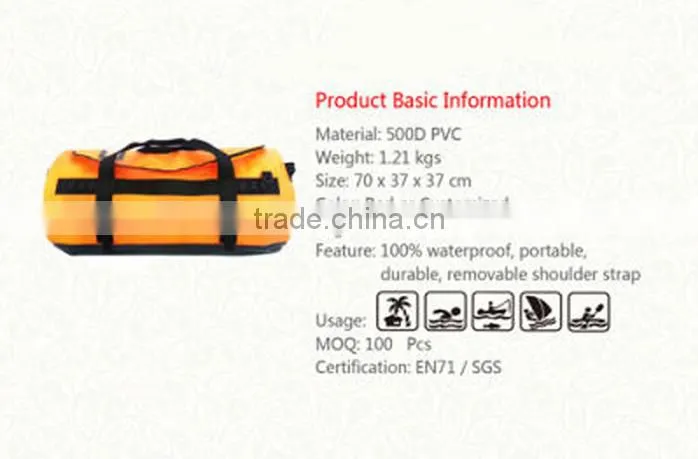 500D PVC waterproof airtight duffle(DYB15-037)