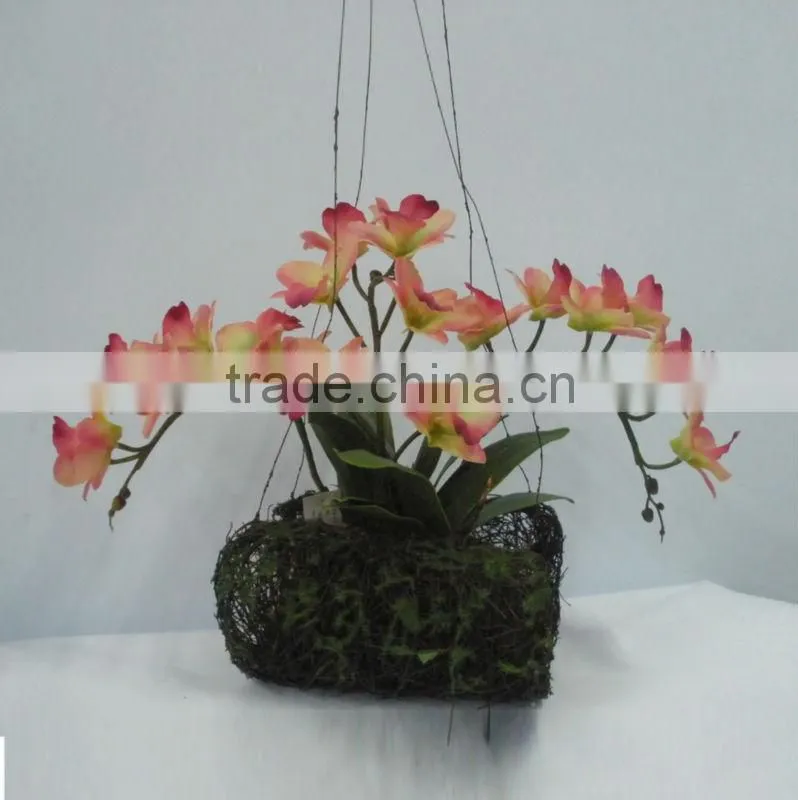 Artificial Latex Slipper Orchids Flowers,Artificial Hanging Slipper Orchids