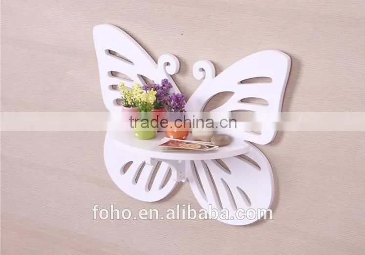 2015 popular hot sale modern wood plastic material carved display shelf