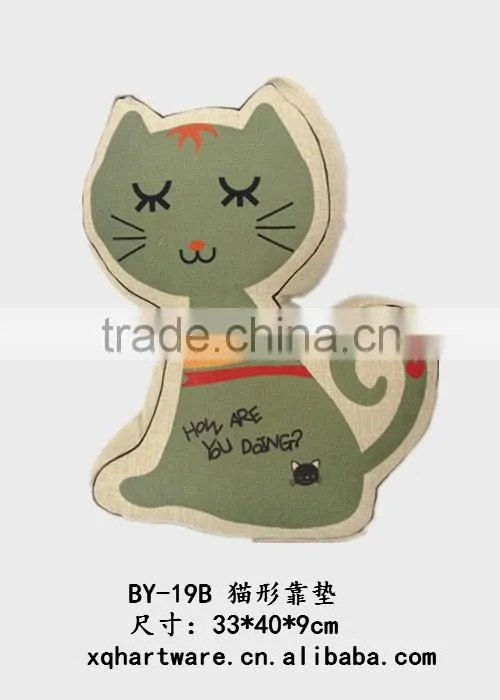 New Hot Products Loving Animal Nature Linen material Custom Printed Seat Cushion Pillow