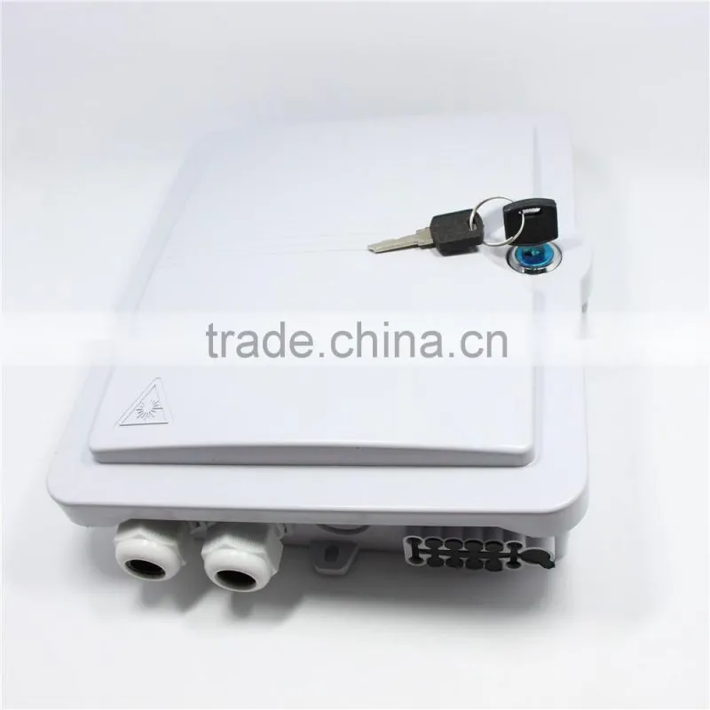 Two inlet port Plastic shell Fiber optic distribution box