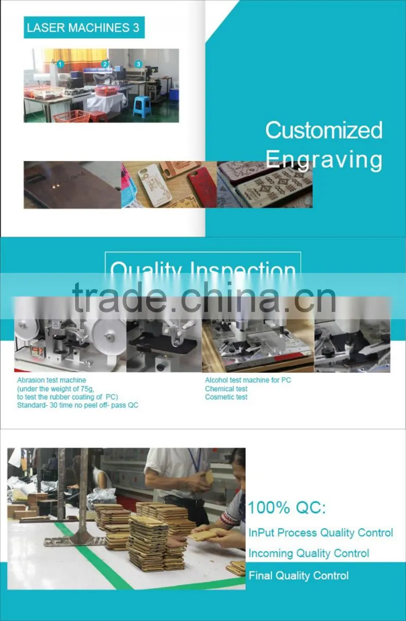 Factory Price Mobile Accessories Laser Engraving Custom Design PC Edge Wooden Cell Phone Case for iPhone 6 Case Wood