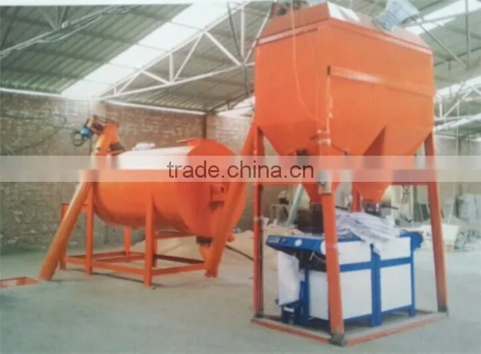 2-3t/h dry mortar production line ribbon dry mortar mixer