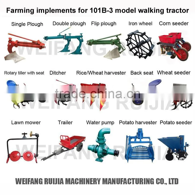 Diesel radiator / water-cooled walking tractor with lawn mower for sale, cheap price field mower, lawn mower tractors !