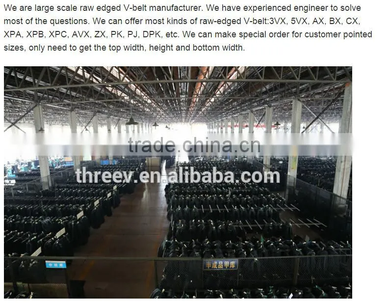 Wedge Raw Edge Cogged V-belts