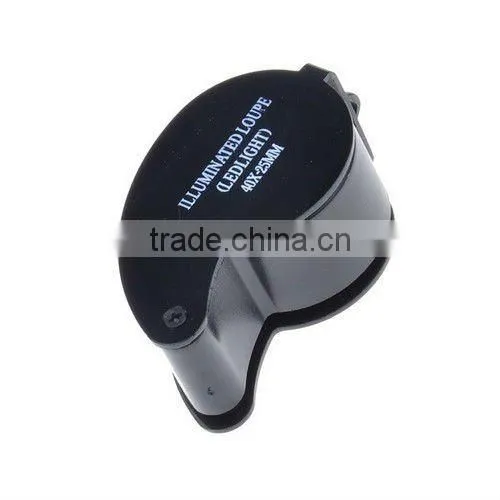 2014 New 40x 25mm LED Light Jewelers Eyes Optical Glass Loupe Magnifier Magnifying