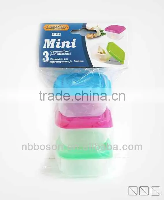 3pc plastic mini container