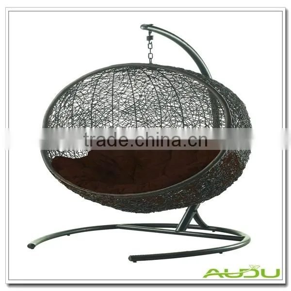 Handmade White Weave Wicker Hanging Chair Rattan Outdoor