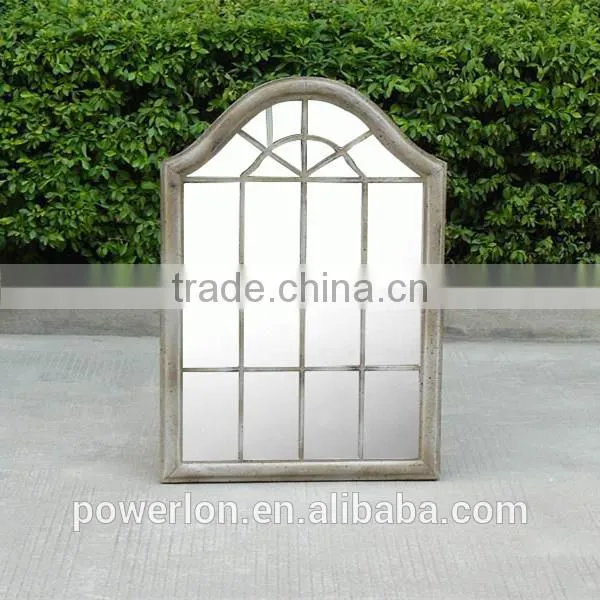 Unique Design Decorative Wrough Iron Frame Silver Mirror For Home Patio Backyard