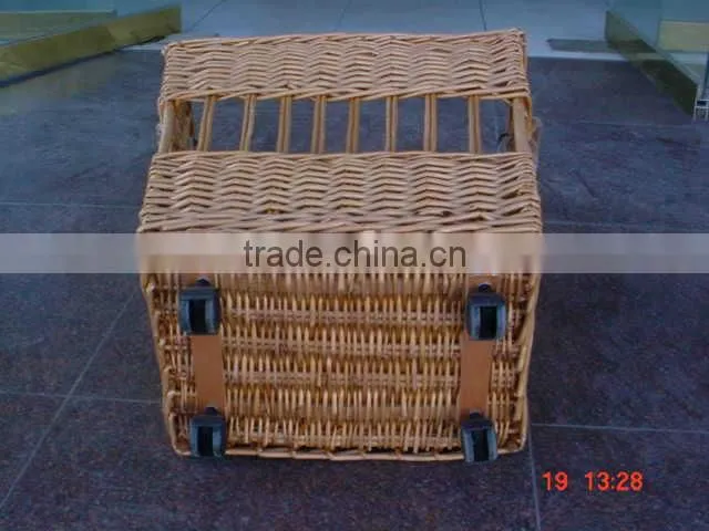 Wicker shopping cart with 2 wheels wicker shopping baskets with wheels