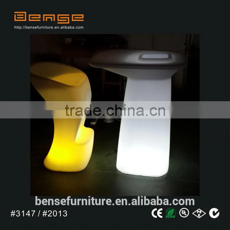 nightclub cocktail high led table wholesale plastic lighting furniture