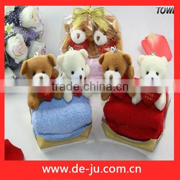 China Bear Decoration Sets Double Bears Gift Bag Cake Towels