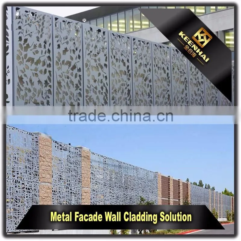 Architectural Laser cutting Aluminium Perforated Sheet Metal Facade
