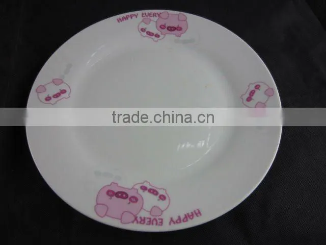16 pcs dinnerware set with pig pattern decal