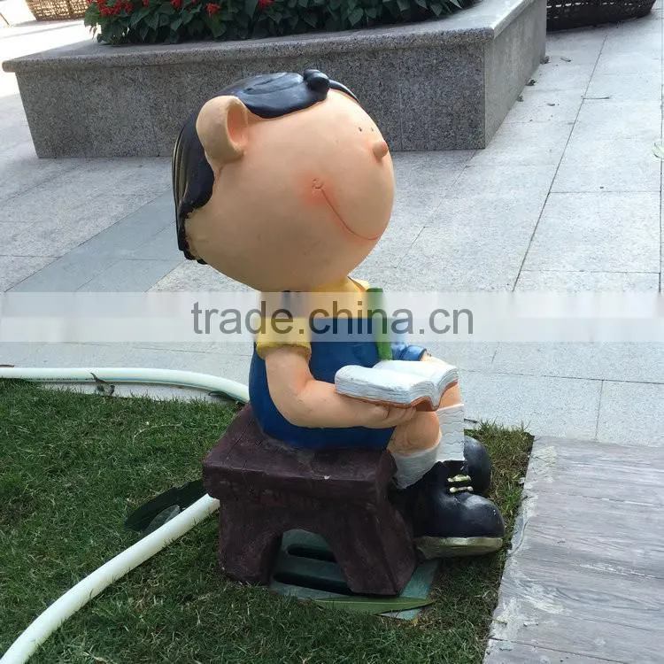 FRP student figurine in garden
