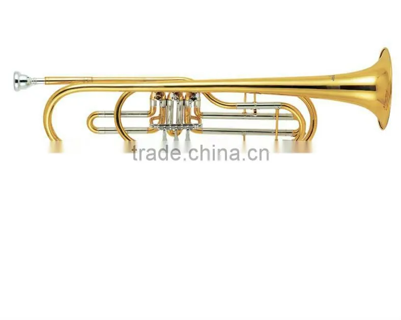 Silver plated cheap marching trumpet in Bb key