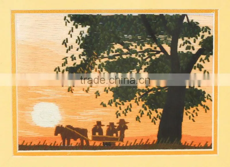 Wholesale 2016 beautiful hand-embroidered painting/ embroidery from Vietnam