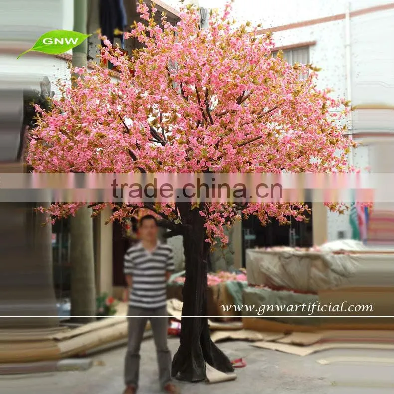 Artificial Cherry Blossom Decorative Wood tree Pink Flowers for Wedding GNW BLS013