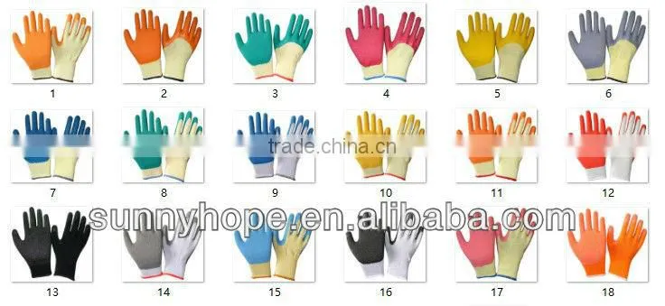 SunnyHope Latex palm coated softtextile working glove