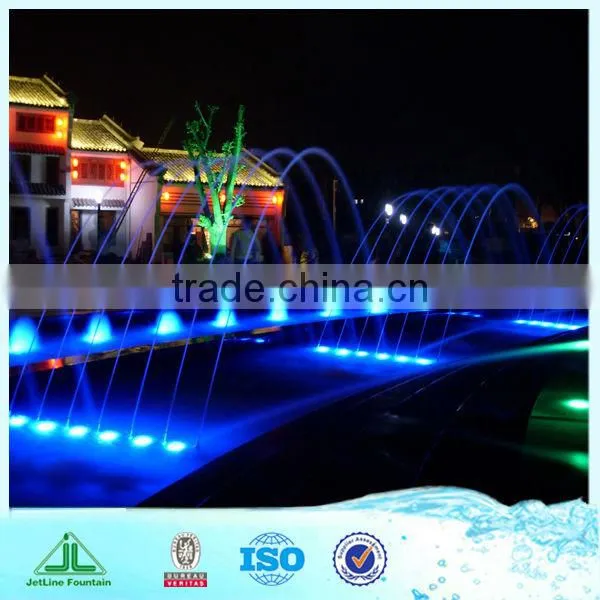 Glass water wall fountain, with digital logo or light