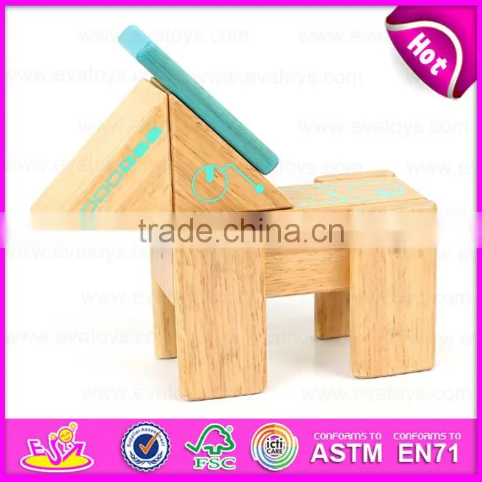 Hot sale Non Toxic wooden robot toy for kids,DIY children wooden robot toy with very cheap price W03B043