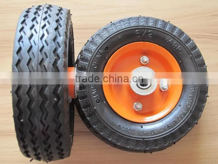 6"x2" small rubber wheel for hand trolley