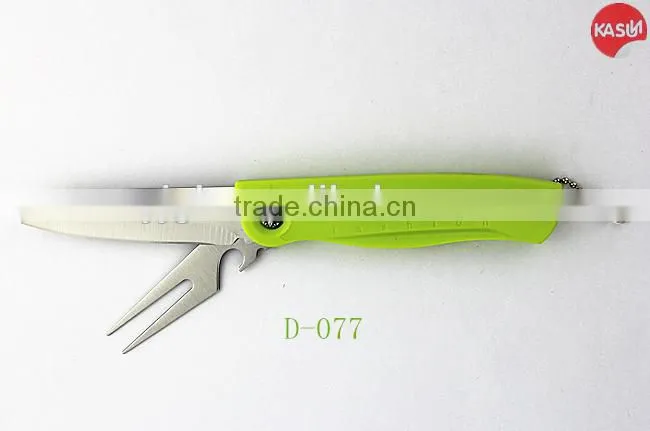 D-078 folding blade pocket knife with opener multi function kitchen knife set