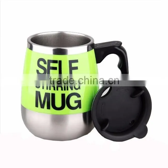 Automatic Battery Operated Stainless Steel Self Stirring Self Mixing & Spinning Cup