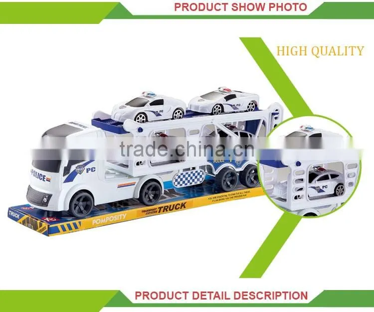 Wholesale friction inertia police toy diecast model truck toys model