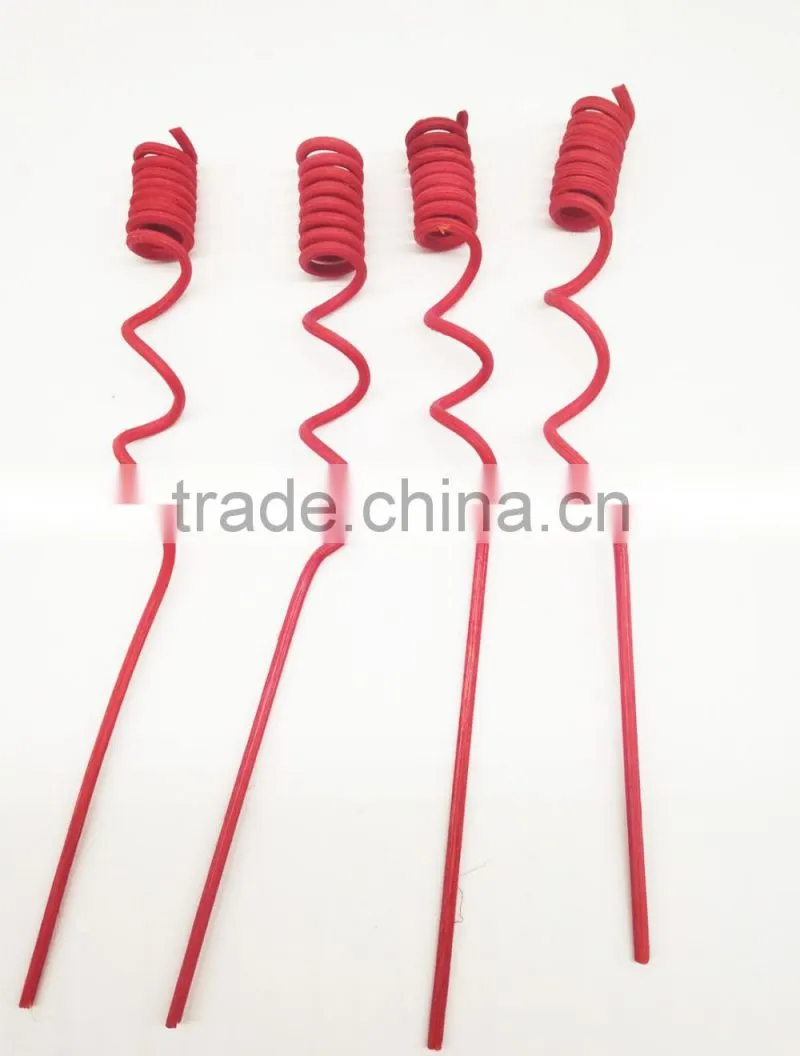 decorative curly reed sticks /rattan sticks with color for reed diffuser