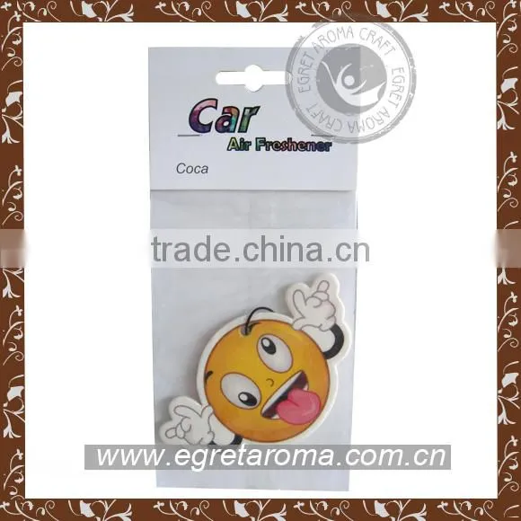 EA1-1006 funny face cotton paper hanging car air freshener