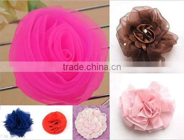 Fashion new style artificial fabric flower making in China WBF-107