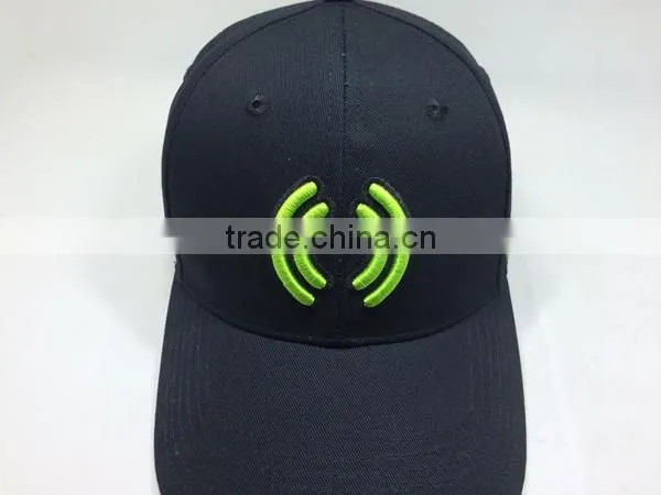 100% cotton black baseball cap for custom your embroidery logo